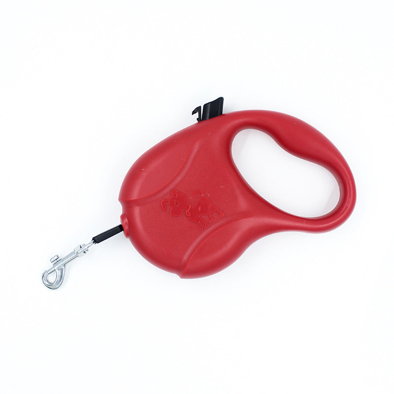 Retractable Dog Leash with Comfortable Handheld Grip and Automatic Locking System