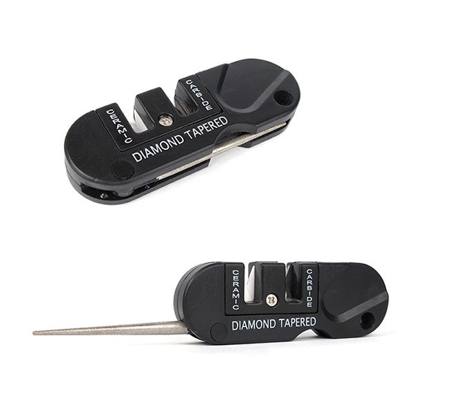 Herramientas para afilar cuchillos para acampar y hacer senderismo