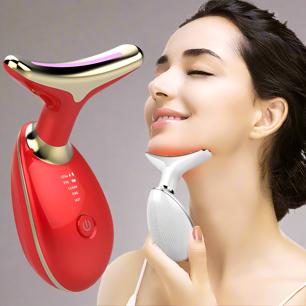 EMS Thermal Neck Lifting And Tighten Massager Electric Microcurrent Wrinkle Remover