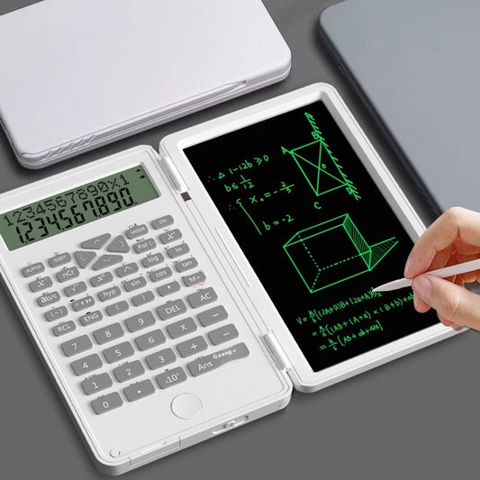 Portable Scientific Calculator & Handwriting Tablet for Students | Mini Accounting & Exam Computing Machine