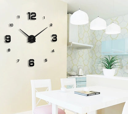 Artistic Rotating Wall Clock with Individually Placed Numbers - Modern Living Room Décor