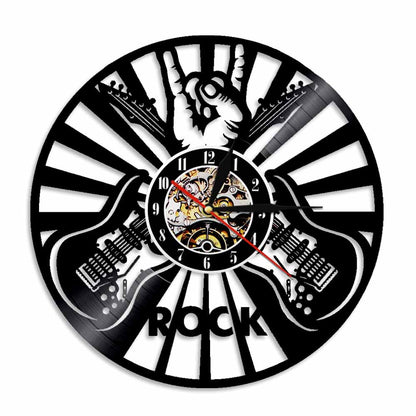 Rock Music Vinyl Wall Clock - Unique Party Décor and Home Art