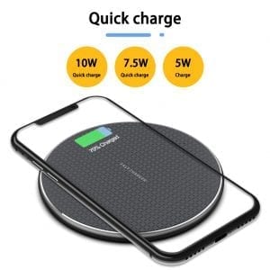15W Fast Wireless Charging Pad – Slim Qi-Compatible Charger for iPhone & Android Devices
