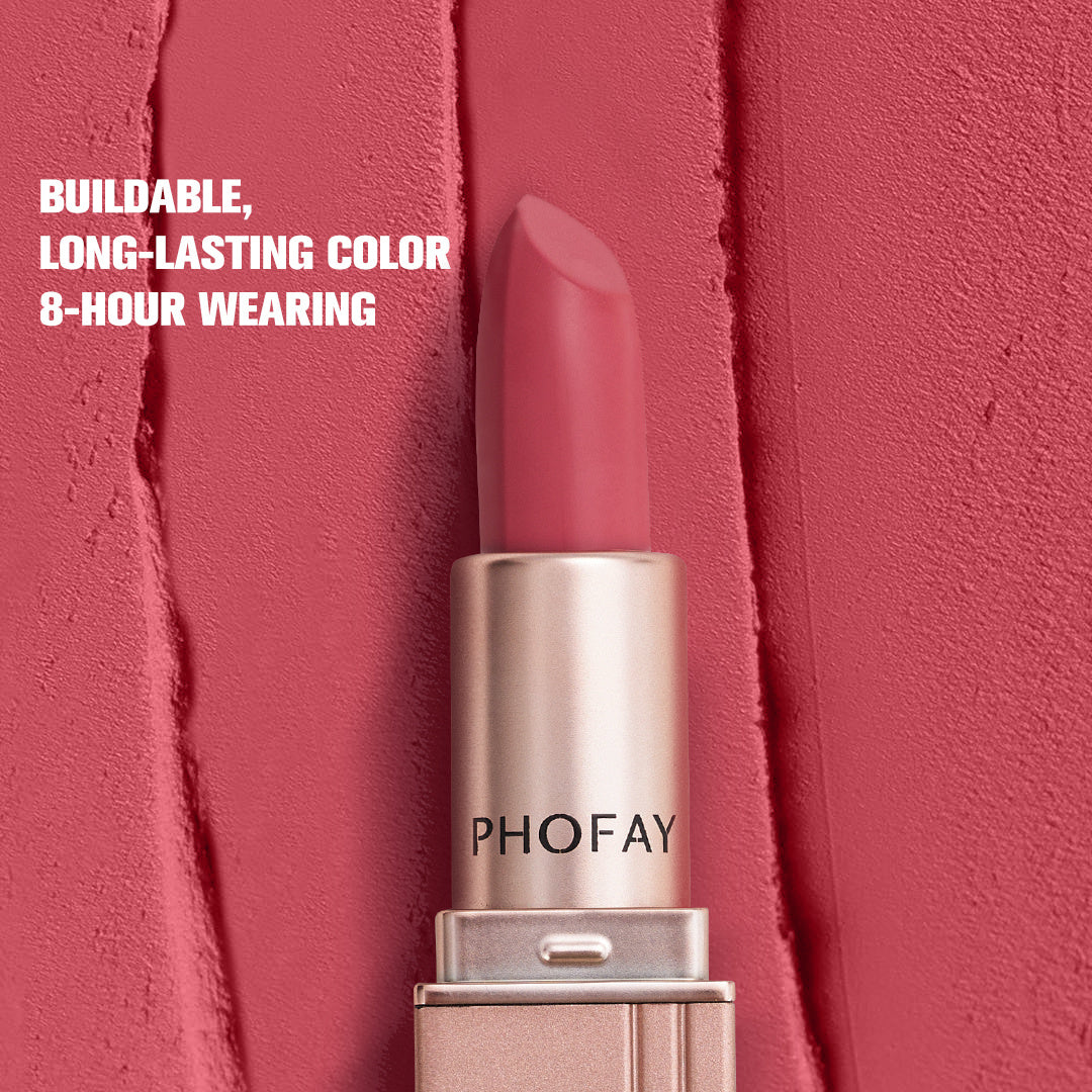 PHOFAY Matte Lipstick – Bold Color, Velvet Smooth Finish, Long-Lasting Wear