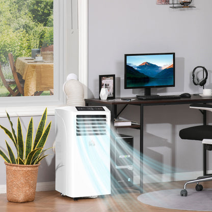 HOMCOM 8000 BTU Portable Air Conditioner – 3-in-1 Cooling with Remote & Timer