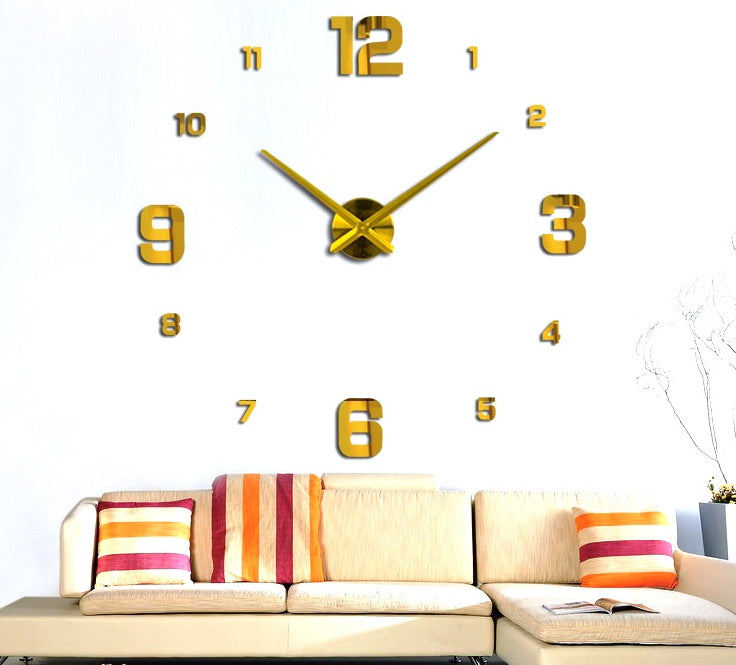 Artistic Rotating Wall Clock with Individually Placed Numbers - Modern Living Room Décor