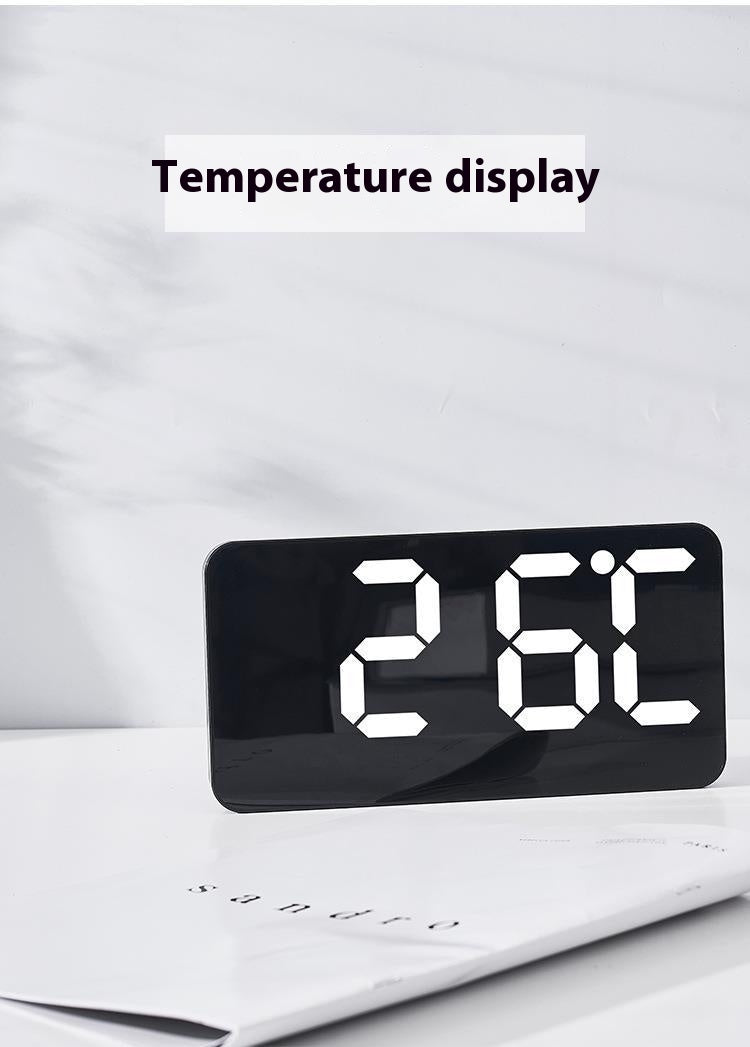 Multi-Function Large Screen Wall Clock with Temperature Display and Alarm