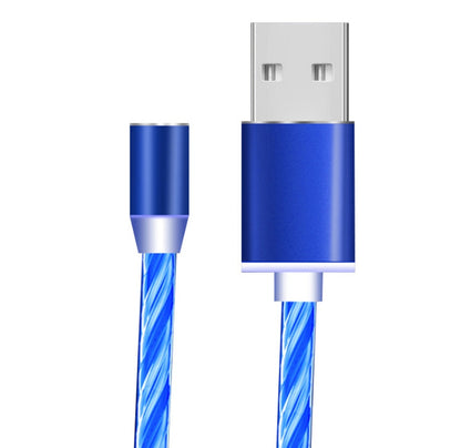 3-in-1 Flowing Light Magnetic Charging Cable for iPhone, Android, and Type-C Devices