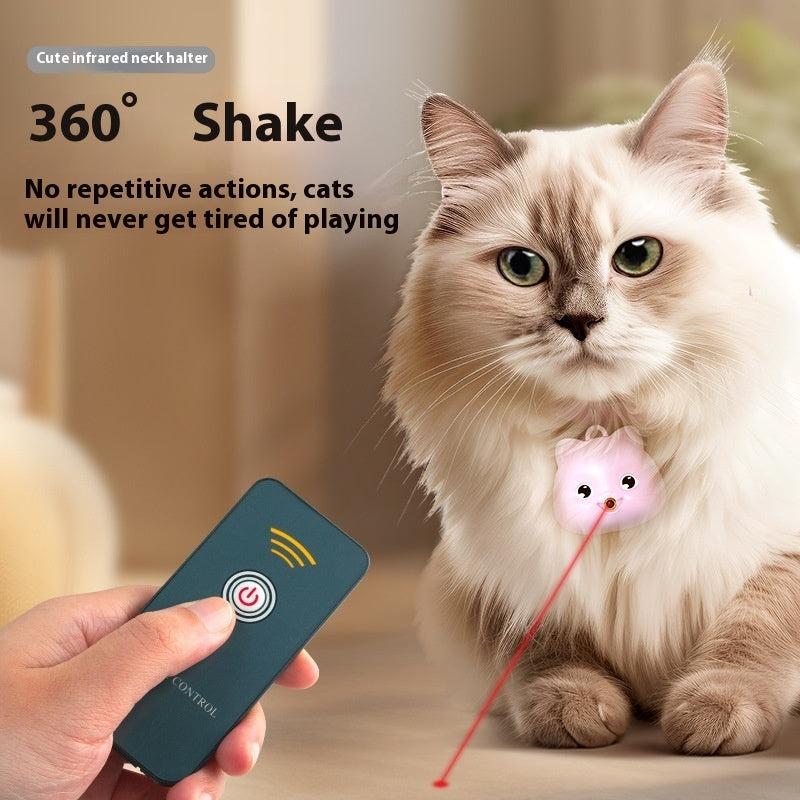 Ankege Rechargeable Remote Control Infrared Cat Collar with Halter Design