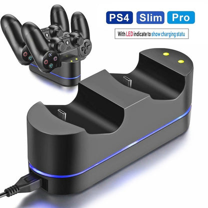 Dual USB Charging Dock Station Stand for PS4 Controllers - Playstation 4 Charger Kit