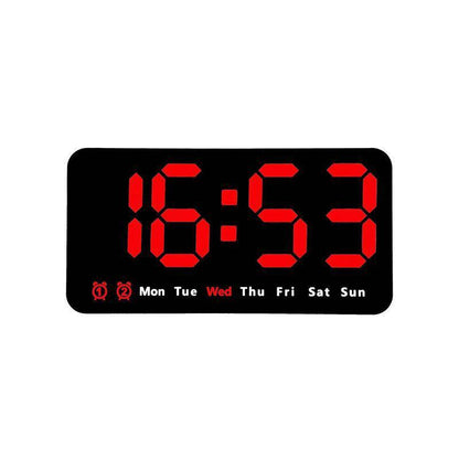 Multi-Function Large Screen Wall Clock with Temperature Display and Alarm