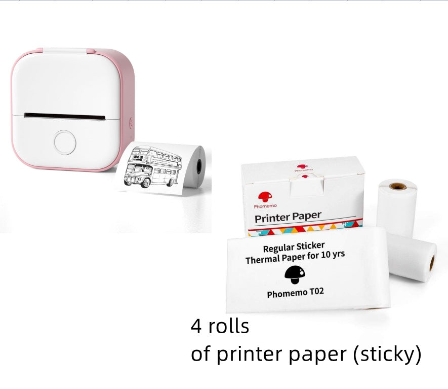 Phomemo T02 | Portable Mini Thermal Printer | Label, Photo, & Question Printing | Bluetooth-Compatible