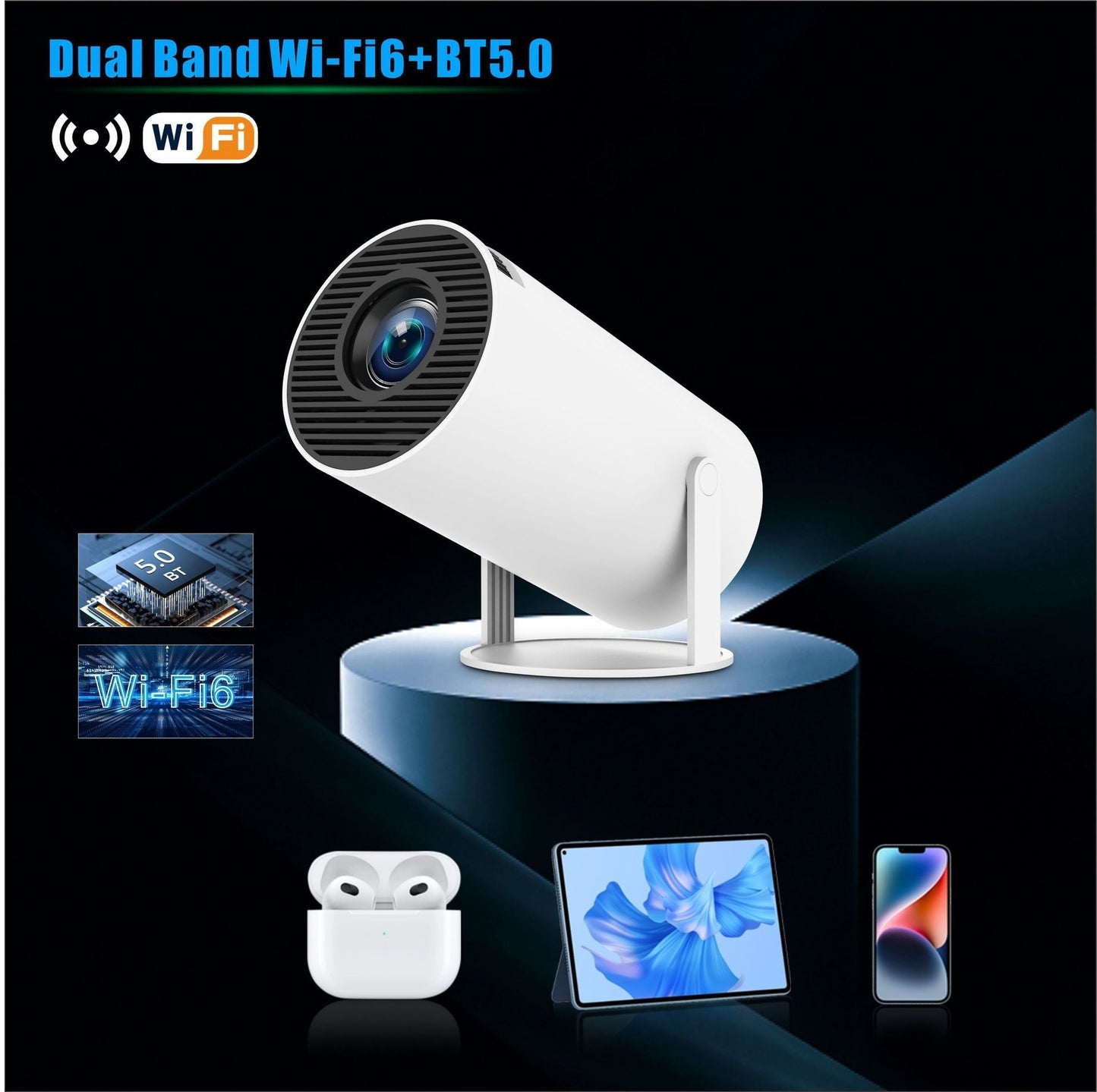 HY300 Pro Portable Home Theater Projector – Compact Entertainment System for Movies & Gaming