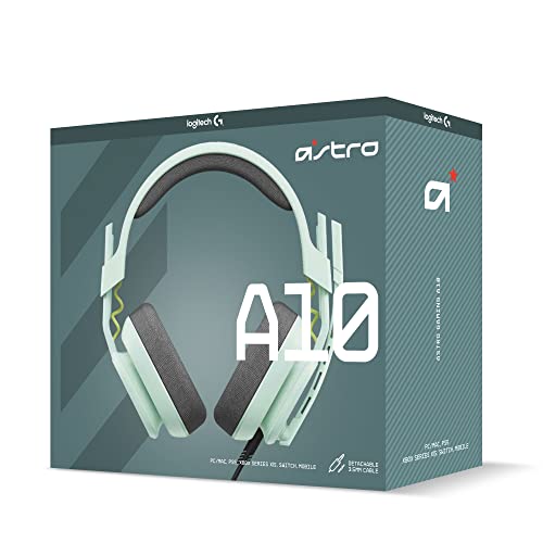 Logitech G Astro A10 Gen 2 Cross-Platform Wired Gaming Headset for PlayStation 5/4, Xbox S|X, Nintendo Switch, PC: 3.5mm Headphone Jack, 32mm Drivers, Flip-to-Mute Mic, Over-Ear - Grey