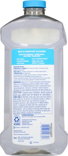 Mr. Clean All Purpose Cleaner, Floor Cleaner for Mopping Home, Bathroom, & Kitchen, Cleaning Liquid for Mop & Bucket, Cleaning Supplies, Multi-Surface Dilutable, Meadows & Rain, 41oz