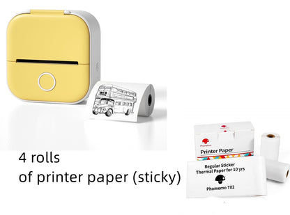 Phomemo T02 | Portable Mini Thermal Printer | Label, Photo, & Question Printing | Bluetooth-Compatible