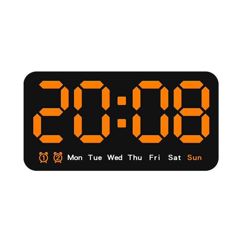 Multi-Function Large Screen Wall Clock with Temperature Display and Alarm