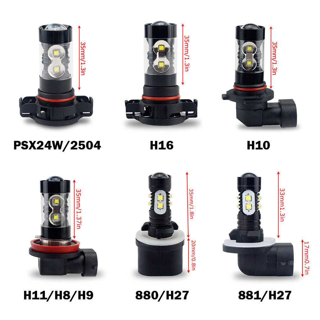 Premium 6000K LED Headlight & Fog Light Bulb Kit – High Power, Long-Lasting, Multiple Sizes