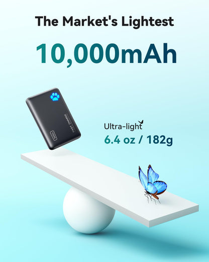 INIU Portable Charger, Slimmest 10000mAh 5V/3A Power Bank, USB C in&out High-Speed Charging Battery Pack, External Phone Powerbank Compatible with iPhone 16 15 14 13 12 Samsung S22 S21 Google iPad etc