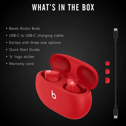 Beats Studio Buds - True Wireless Noise Cancelling Earbuds - Compatible with Apple & Android, Built-in Microphone, IPX4 Rating, Sweat Resistant Earphones, Class 1 Bluetooth Headphones - Black