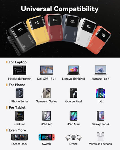 INIU Power Bank, 25000mAh 100W USB C Laptop Portable Charger, PD QC Fast Charging 3-Output Battery Pack, Travel Charger for Laptop MacBook iPad Tablet Steam Deck iPhone 16 15 14 Pro Samsung S22 etc