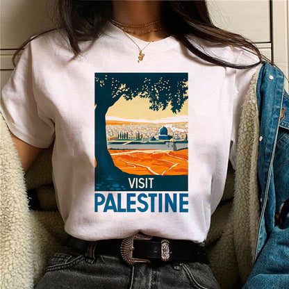 Palestine Women's Graphic T-Shirt – Stylish and Meaningful