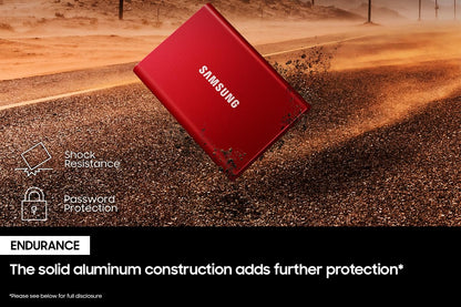 SAMSUNG T7 Portable SSD, 2TB External Solid State Drive, Speeds Up to 1,050MB/s, USB 3.2 Gen 2, Reliable Storage for Gaming, Students, Professionals, MU-PC2T0T/AM, Gray