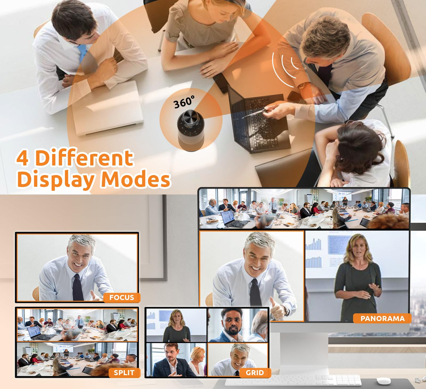 TOUCAN 1080P Webcam with Microphone, Noise-Canceling Mic, 90°FOV Computer Camera, Privacy Cover, Plug and Play USB Webcam for PC, Skype, Zoom, FaceTime, Laptop/MacBook/Tablet