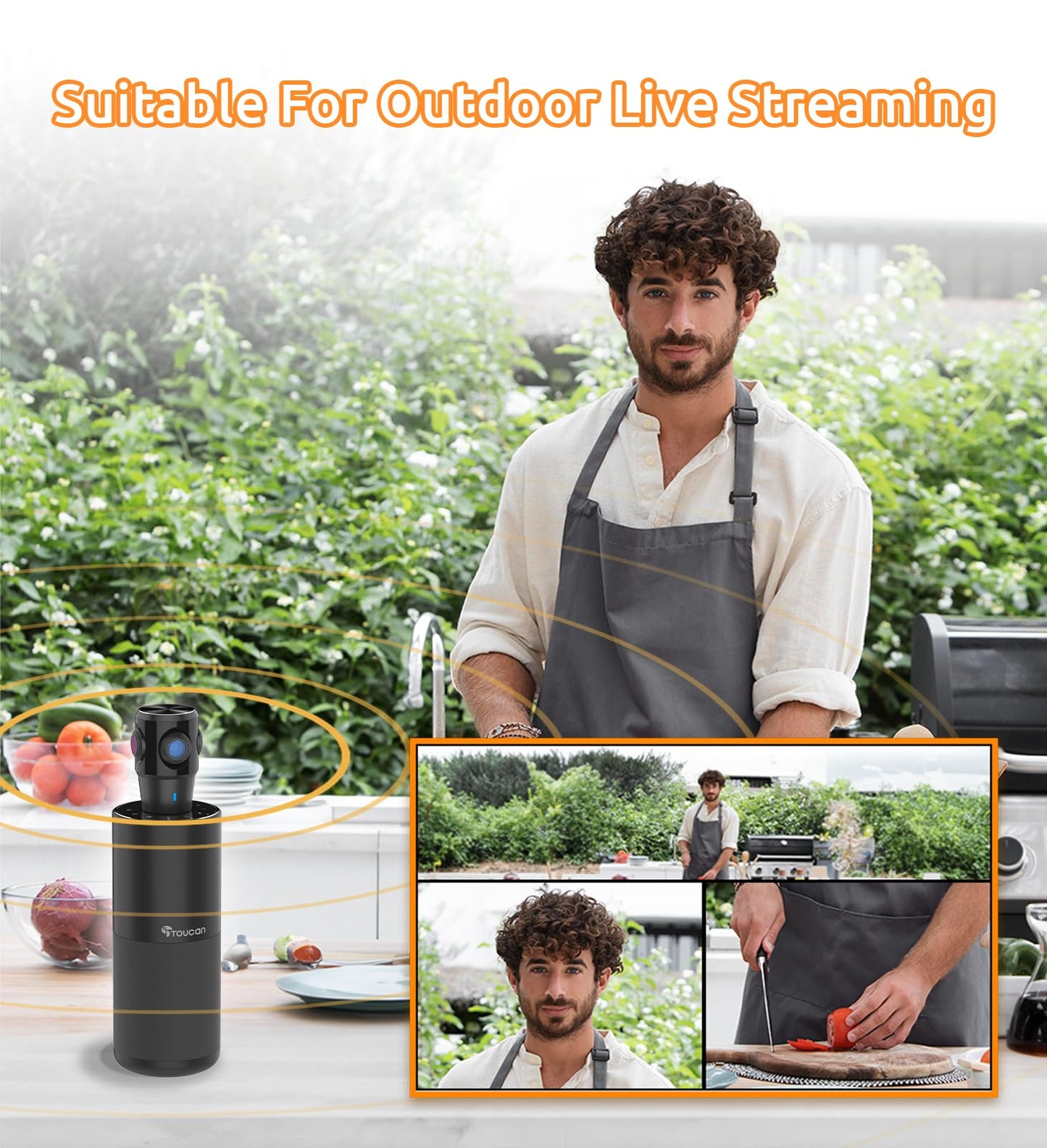 TOUCAN 1080P Webcam with Microphone, Noise-Canceling Mic, 90°FOV Computer Camera, Privacy Cover, Plug and Play USB Webcam for PC, Skype, Zoom, FaceTime, Laptop/MacBook/Tablet