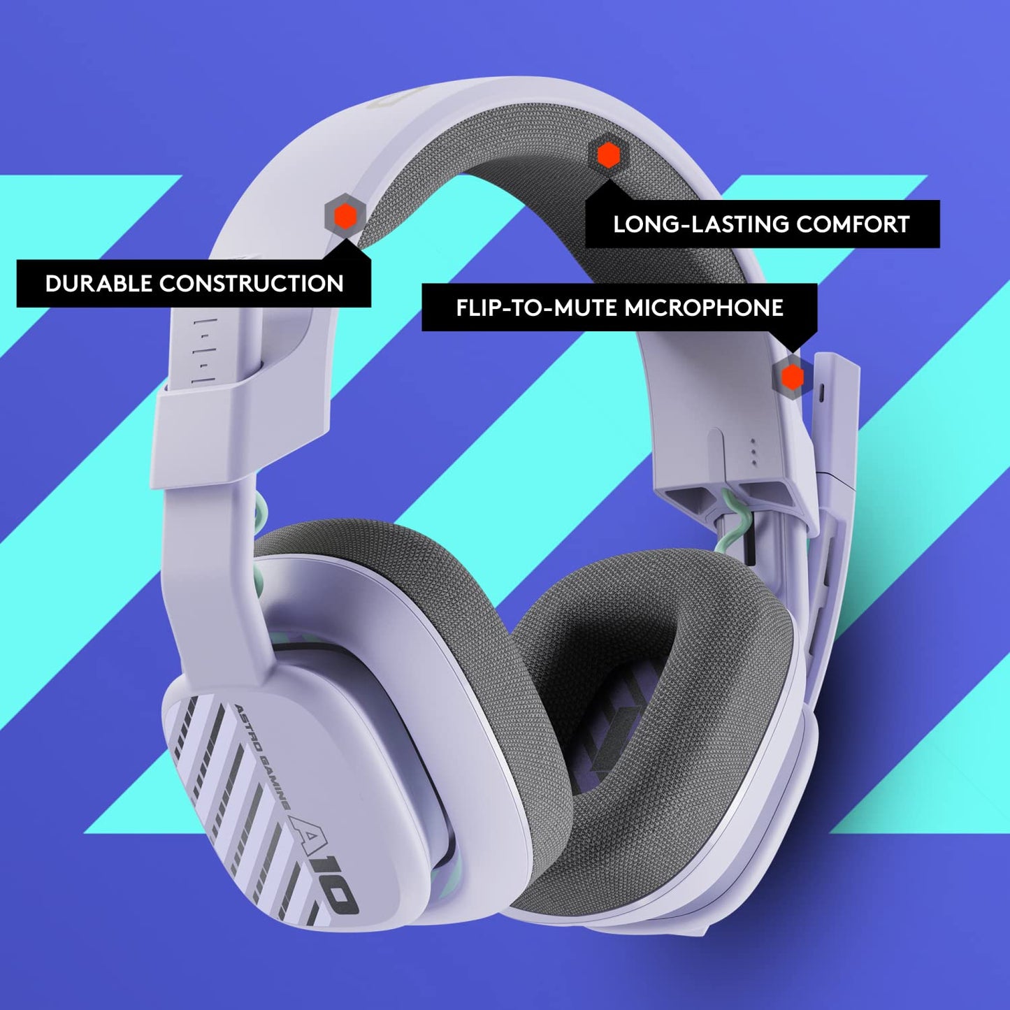 Logitech G Astro A10 Gen 2 Cross-Platform Wired Gaming Headset for PlayStation 5/4, Xbox S|X, Nintendo Switch, PC: 3.5mm Headphone Jack, 32mm Drivers, Flip-to-Mute Mic, Over-Ear - Grey
