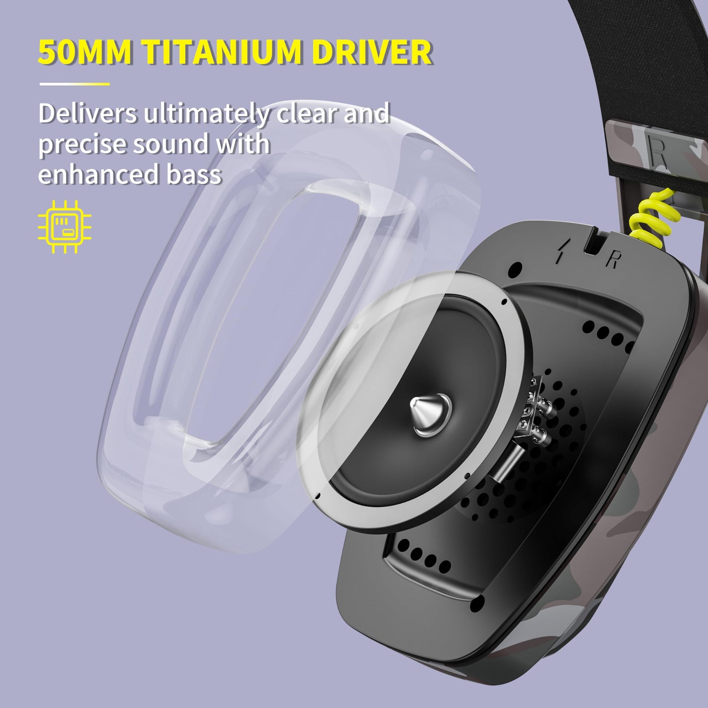 BINNUNE Wireless Gaming Headset with Mic for PS5, PS4, PC, Mac, Wireless Headphones, 2.4GHz Bluetooth Gaming Headset, Headsets with Flip Mic for Laptop Computer, Black