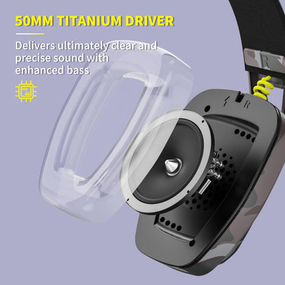 BINNUNE Wireless Gaming Headset with Mic for PS5, PS4, PC, Mac, Wireless Headphones, 2.4GHz Bluetooth Gaming Headset, Headsets with Flip Mic for Laptop Computer, Black