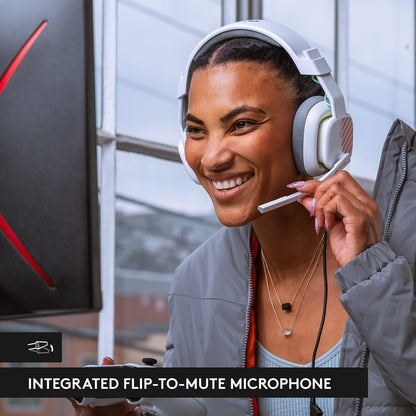 Logitech G Astro A10 Gen 2 Cross-Platform Wired Gaming Headset for PlayStation 5/4, Xbox S|X, Nintendo Switch, PC: 3.5mm Headphone Jack, 32mm Drivers, Flip-to-Mute Mic, Over-Ear - Grey