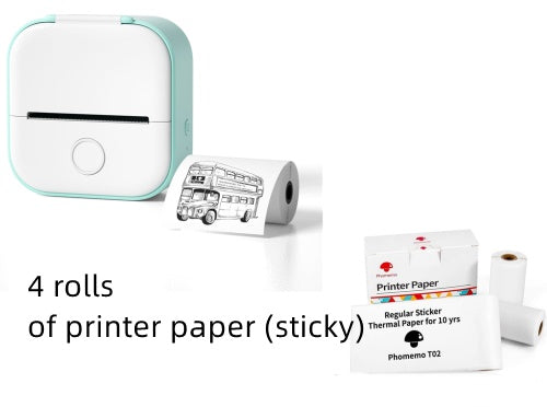 Phomemo T02 | Portable Mini Thermal Printer | Label, Photo, & Question Printing | Bluetooth-Compatible