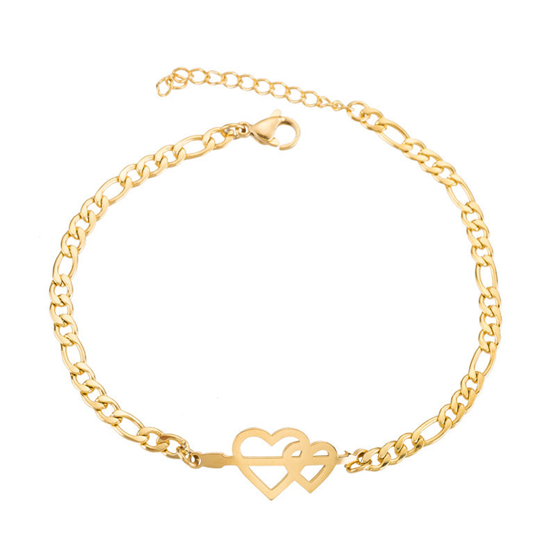 Gold Charm Bracelet for Women – Stainless Steel Jewelry | Origami Elephant, Heart & Friendship Charms