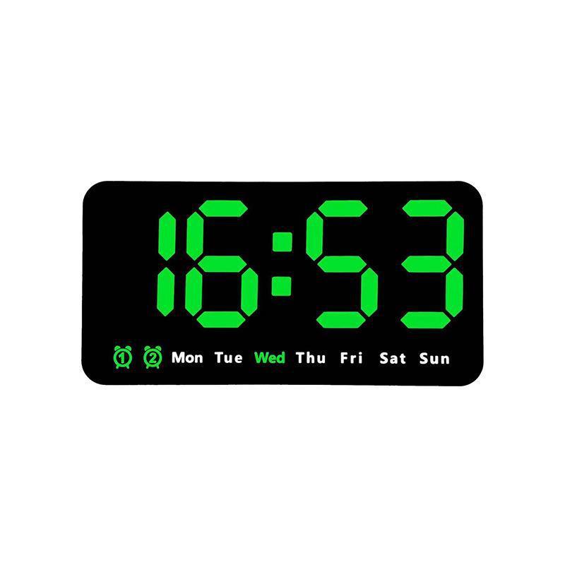 Multi-Function Large Screen Wall Clock with Temperature Display and Alarm