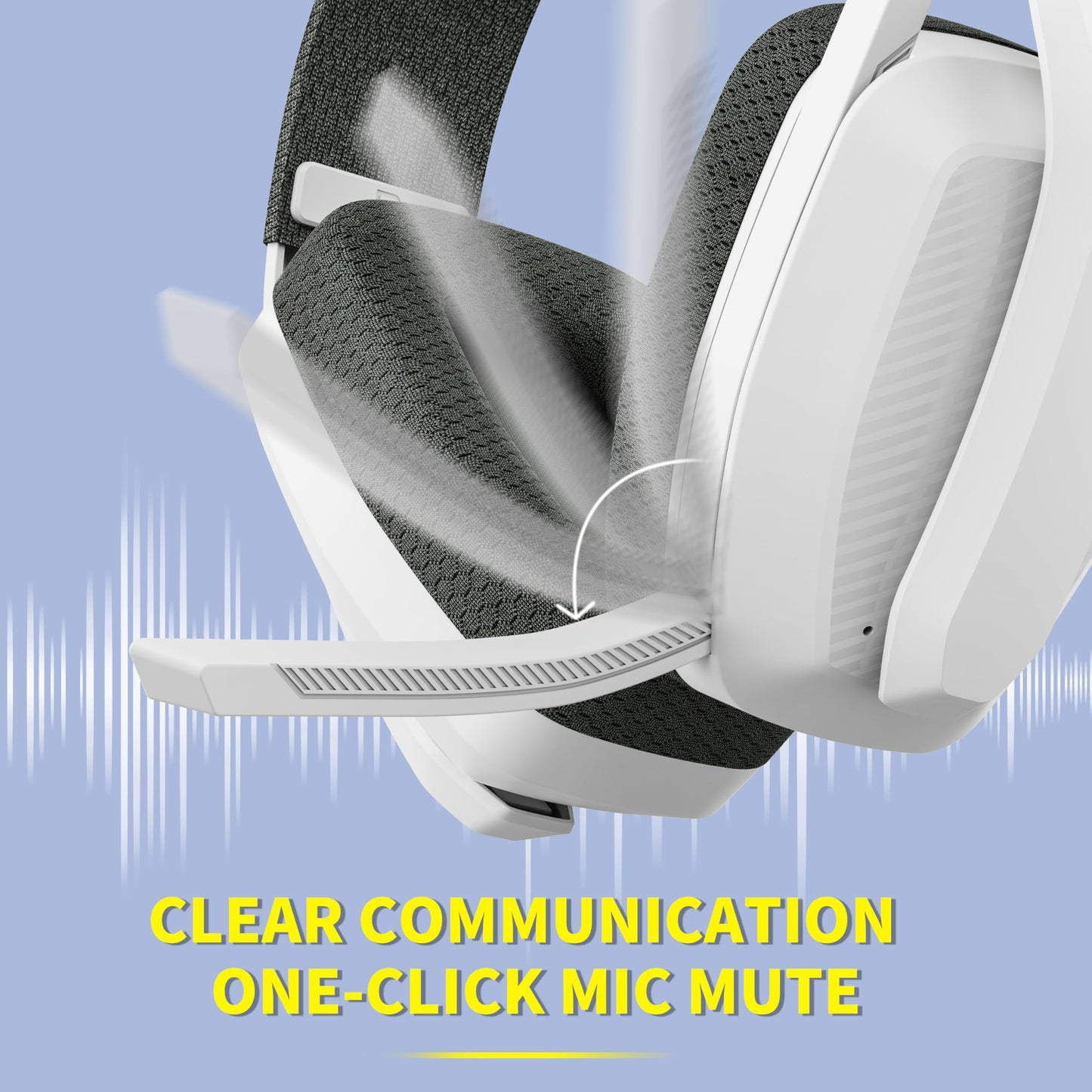 BINNUNE Wireless Gaming Headset with Mic for PS5, PS4, PC, Mac, Wireless Headphones, 2.4GHz Bluetooth Gaming Headset, Headsets with Flip Mic for Laptop Computer, Black