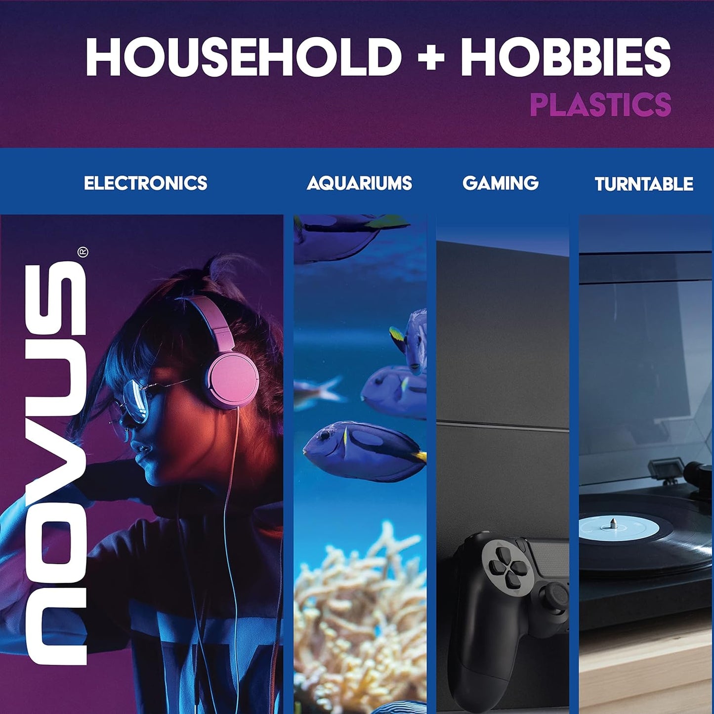 NOVUS PK1-2 Plastic Clean and Shine, Fine Scratch Remover and Heavy-scratch Remover and Polish Mates Pack, 2 Ounce Bottles