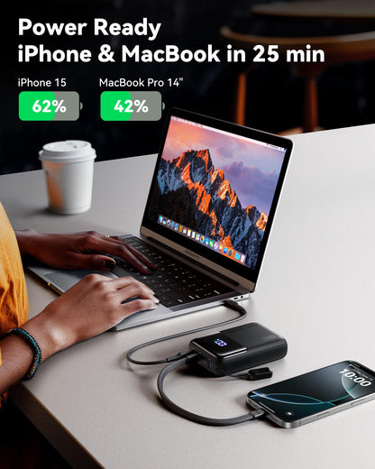 INIU Power Bank, 25000mAh 100W USB C Laptop Portable Charger, PD QC Fast Charging 3-Output Battery Pack, Travel Charger for Laptop MacBook iPad Tablet Steam Deck iPhone 16 15 14 Pro Samsung S22 etc