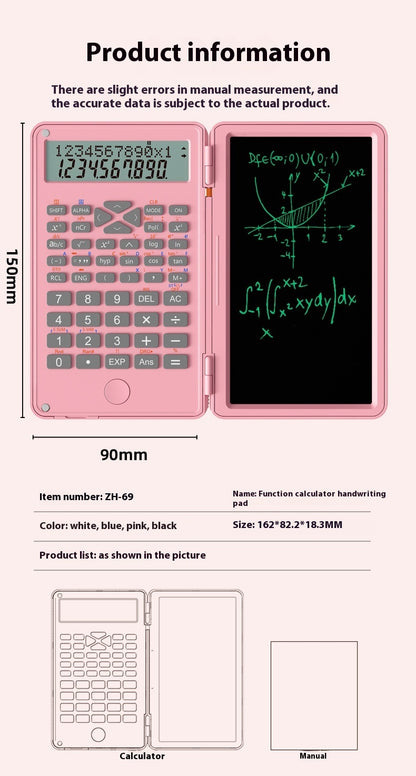 Nueva calculadora científica, calculadora de contabilidad, minitableta portátil especial, máquina de computación, tablero de escritura a mano, examen para estudiantes