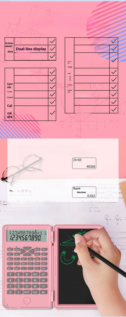 Nueva calculadora científica, calculadora de contabilidad, minitableta portátil especial, máquina de computación, tablero de escritura a mano, examen para estudiantes