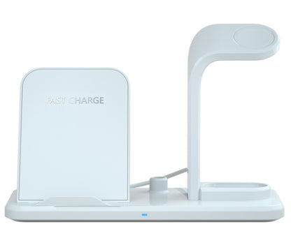 Wireless Charger Stand for Phone, Watch, and Earbuds, Fast Charging, USB & Type-C Input