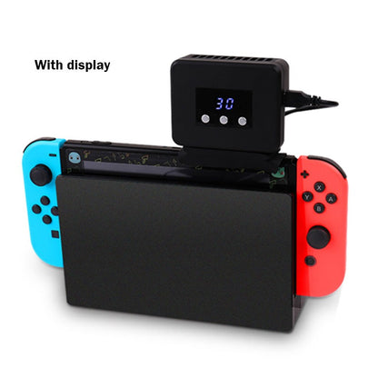 Cooling Base for Nintendo Switch Console with Temperature Display and Built-in Cooling Fan