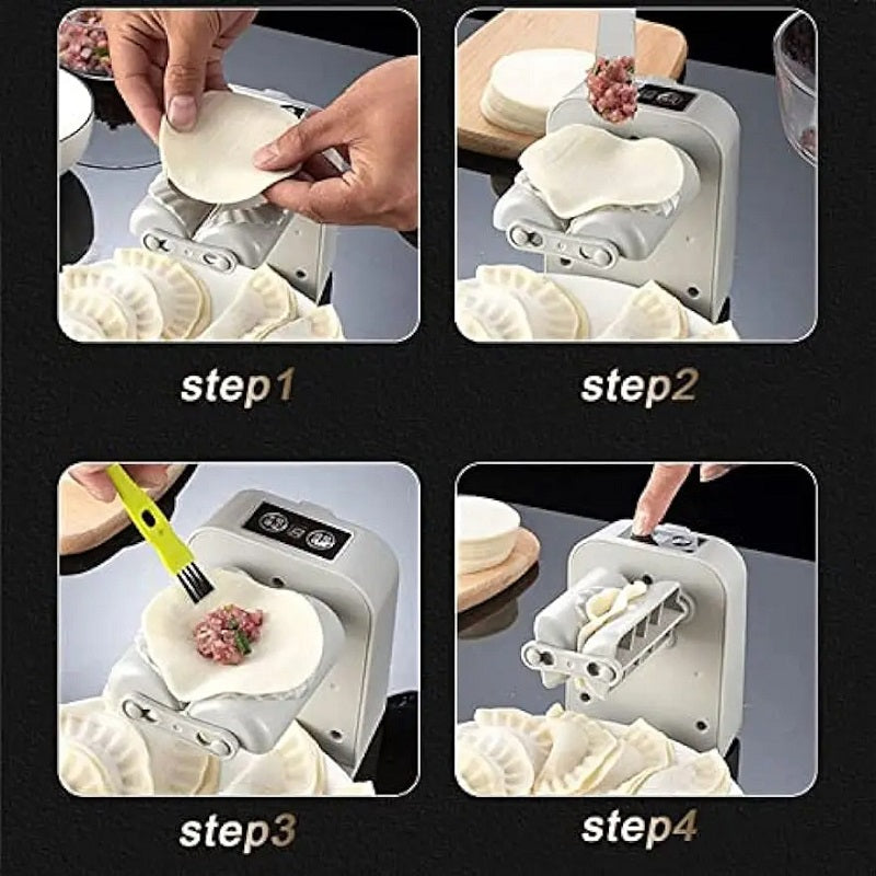 Fully Automatic Electric Dumpling Maker – USB Rechargeable DIY Mould Press for Dumpling Skin