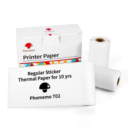 Phomemo T02 | Portable Mini Thermal Printer | Label, Photo, & Question Printing | Bluetooth-Compatible