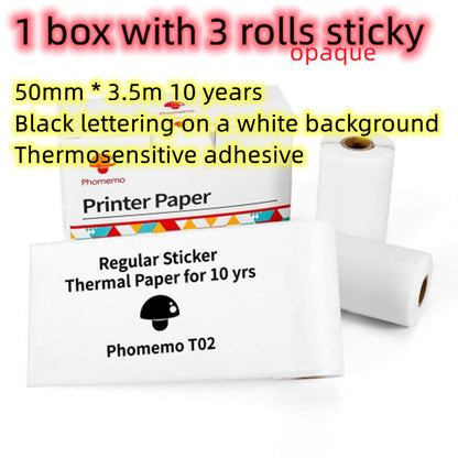 Phomemo T02 | Portable Mini Thermal Printer | Label, Photo, & Question Printing | Bluetooth-Compatible