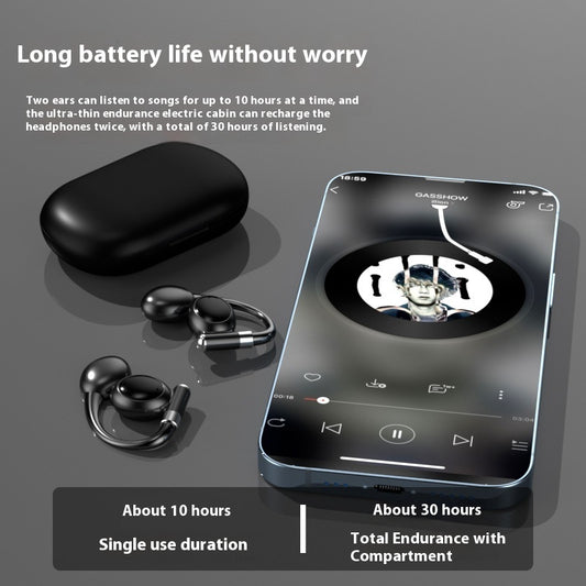 Smart Digital Display Bluetooth Headset with Ultra-Long Battery Life – Ear-Mounted Sports Design