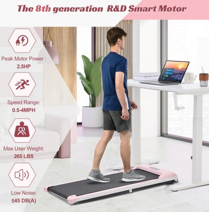 2-in-1 Under Desk Electric Treadmill – 2.5HP with Remote & Display for Home, Gym, or Office