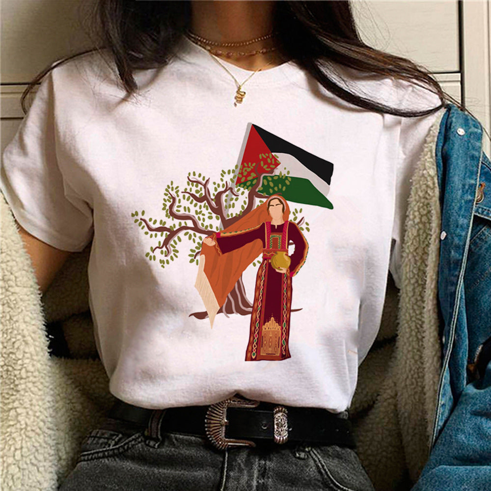 Palestine Women's Graphic T-Shirt – Stylish and Meaningful