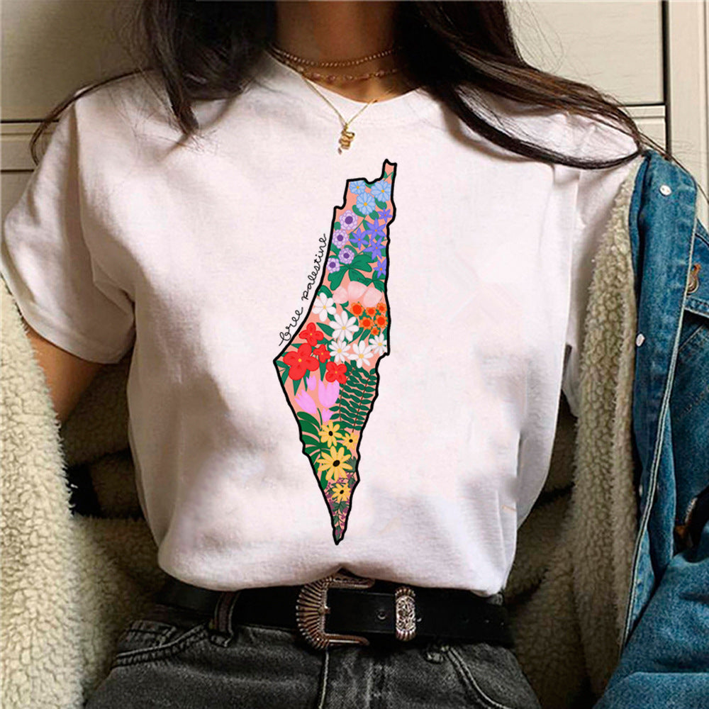 Palestine Women's Graphic T-Shirt – Stylish and Meaningful